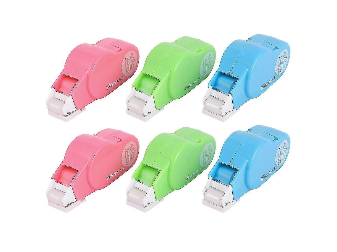 Dispensador de Fita Adesiva com 6 Unidades para Scrapbooking e Projetos Diy. Aplicador de Adesivo Permanente. GOKOCO