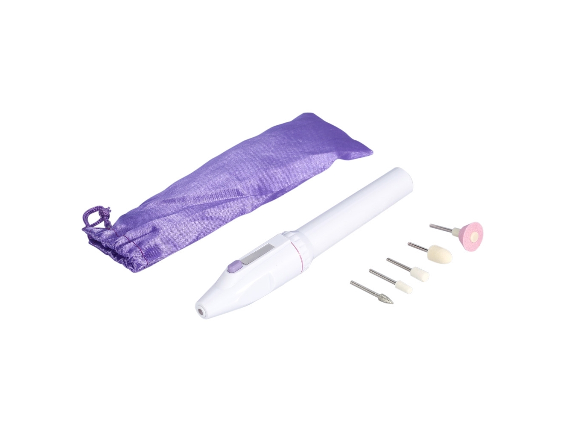 Máquina De Manicure E Pedicure Eléctrica Com 5 Brocas Para Lixar, Polir E Afiar Unhas