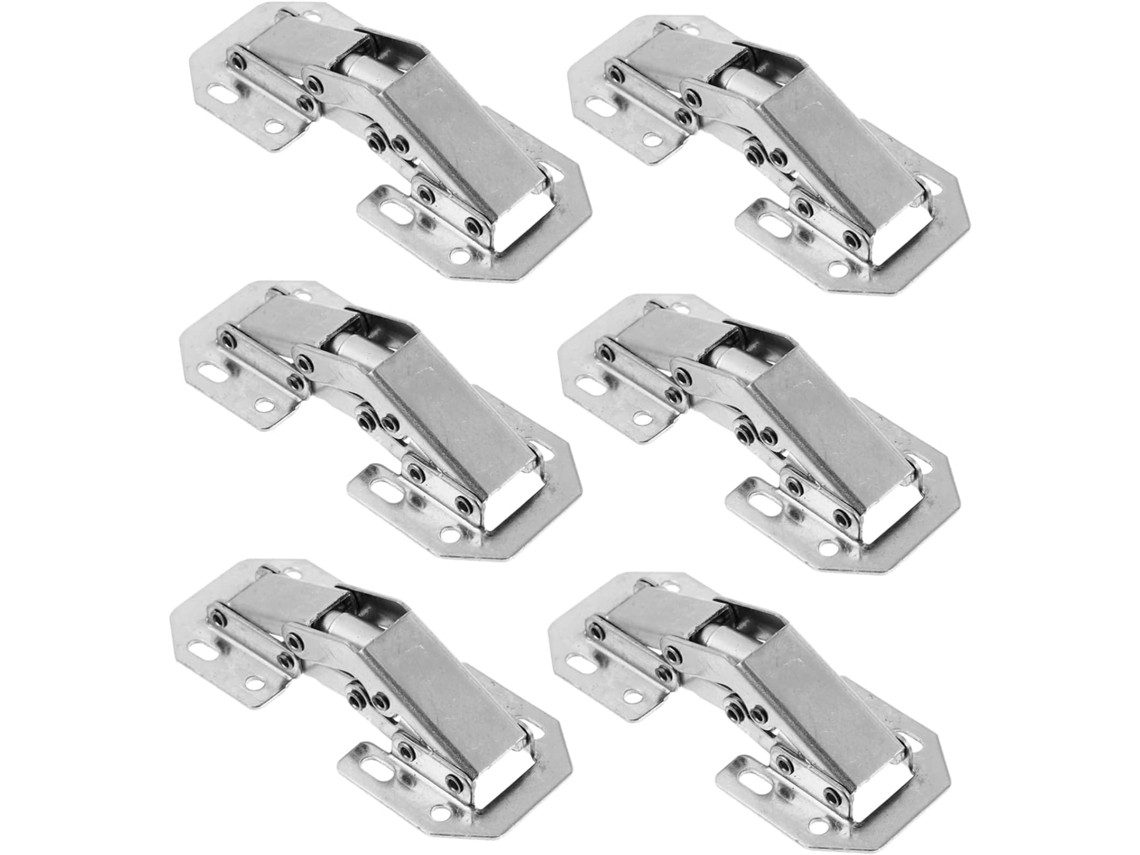 Conjunto De 6 Dobradiças Hidráulicas Com Amortecimento E Fechamento