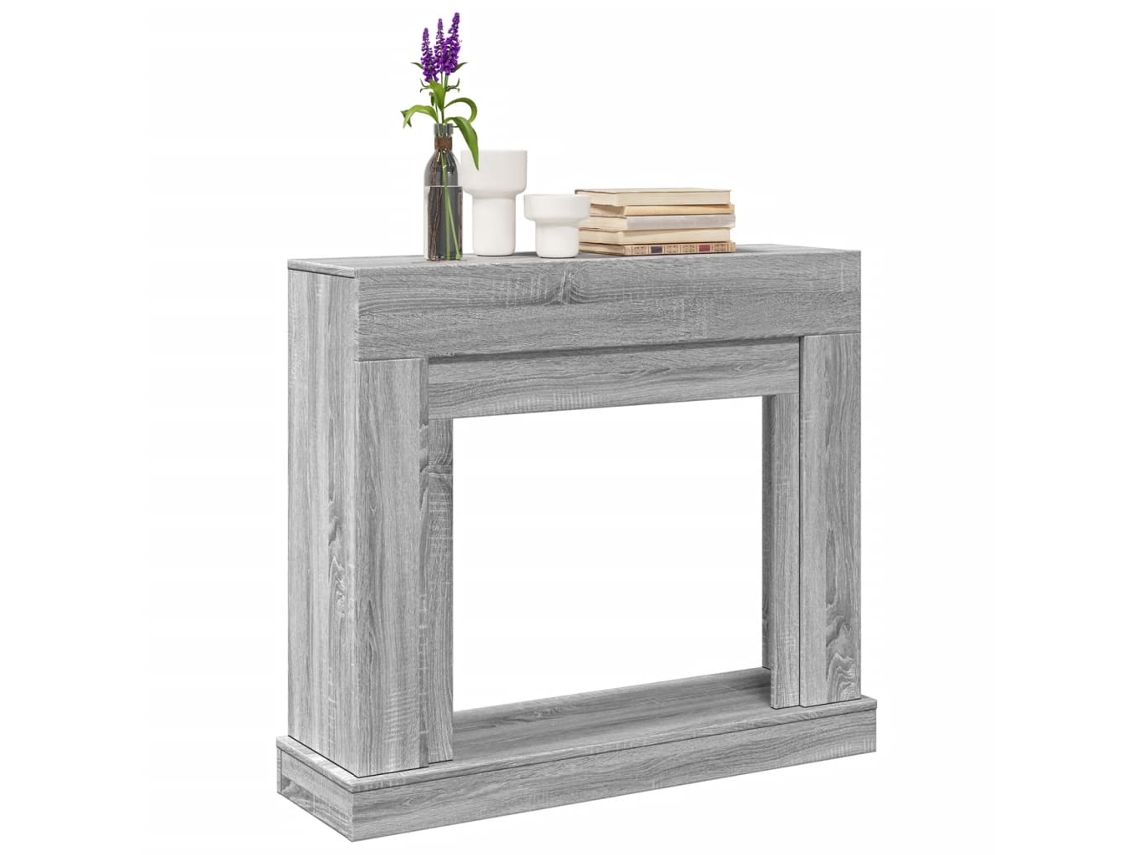 Vidaxl Cornija Lareira 100x30x87,5cm Derivados Madeira Cinza Sonoma