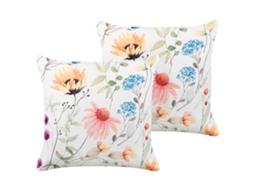 Conjunto De 2 Almofadas De Exterior Beliani Monesi De Poliéster Multicolor 45x45x10