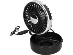 Ventilador Giratório 360° Para Carro, Alimentado Por Usb, Com Três Velocidades, Para Carros E Computadores De Mesa