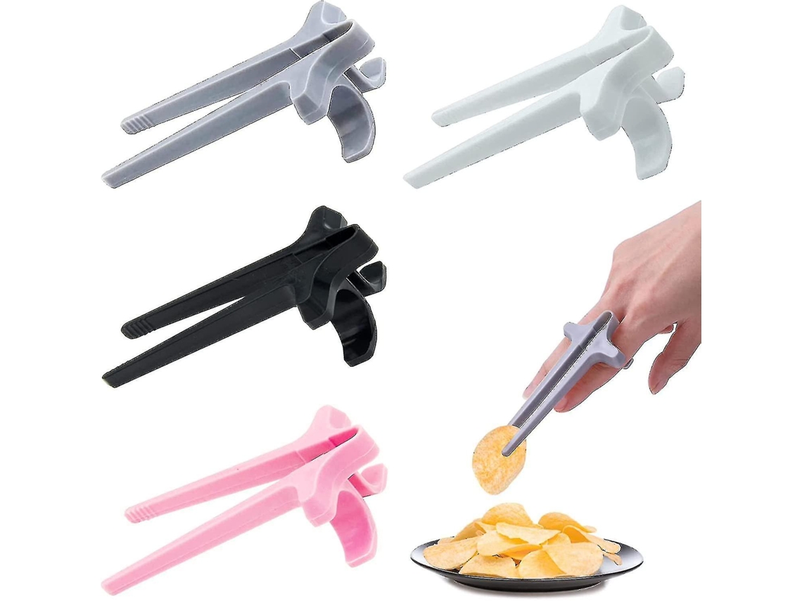 4 Pares de Palitos para Dedo Reutilizáveis para Gamers, Auxiliares para Petiscos, Presente Prático, Material Abs Seguro, Design Ergonômico