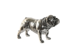 Home Esprit Silver Figura Decorativa Loft Dog 28,5 x 11 x 16 cm