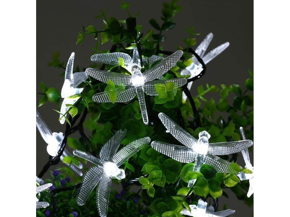 Luz Solar Libélula Ao Ar Livre 50 Luzes Led Libélula Decorativas Cordão de Luzes para Jardim Jardim