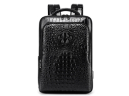 Mochila Couro, Bolsa Laptop, Mochila Curtas Viagem Com Duas Portas Usb Para Carregamento.