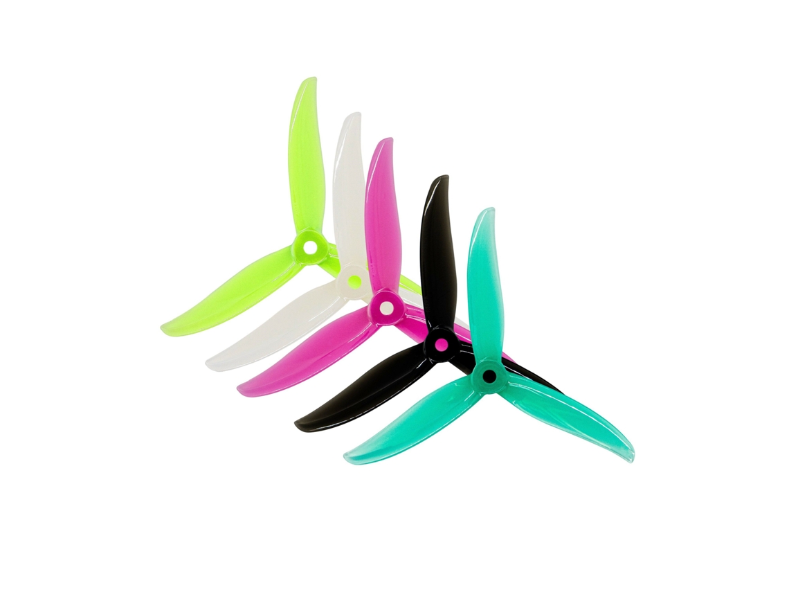 Hélice Gemfan Sbang 4934 4.9x3.4x3 de 3 Pás com Furo de Montagem M5 para Pc, Cw Ccw, Amarela Fluorescente / (10 Unidades) MDUG (2 Unidades)
