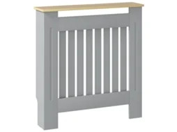 Cobertura Radiador Mdf E Melamina De Madeira Cor Cinzento 78x19x83 Cm Homcom