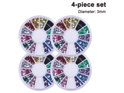 Caixas De Decoração De Arte Para Unhas Faça Você Mesmo Decoração De Unhas Com Brilho 3D Strass -3 Mm ZMDECQNA 4 Un