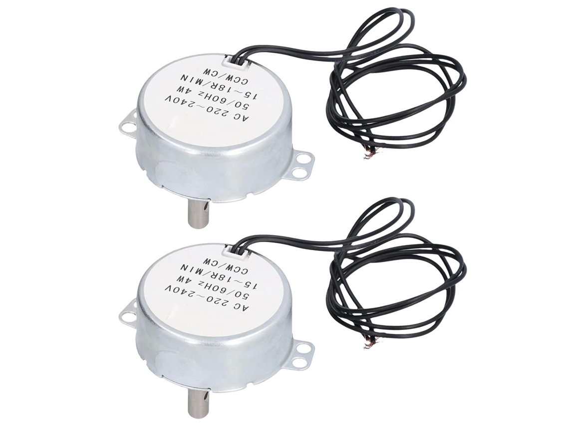 Conjunto de Mini Motor Síncrono de 15 a 18 Rpm e 4 W para Ventiladores e Aquecedores SFUSHOS