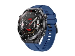 Bracelete Para Huawei Watch Ultimate 2 - Silicone Cor Sólida - Fivela Preta Azul Oceano