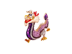 Chaveiro de Charme Dragão de Cristal para Mala LAXISCREED