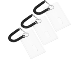 Porta Crachá De Plástico Yardwe Com Chaveiro Elástico E 6 Cartões De Identificação De Conferência