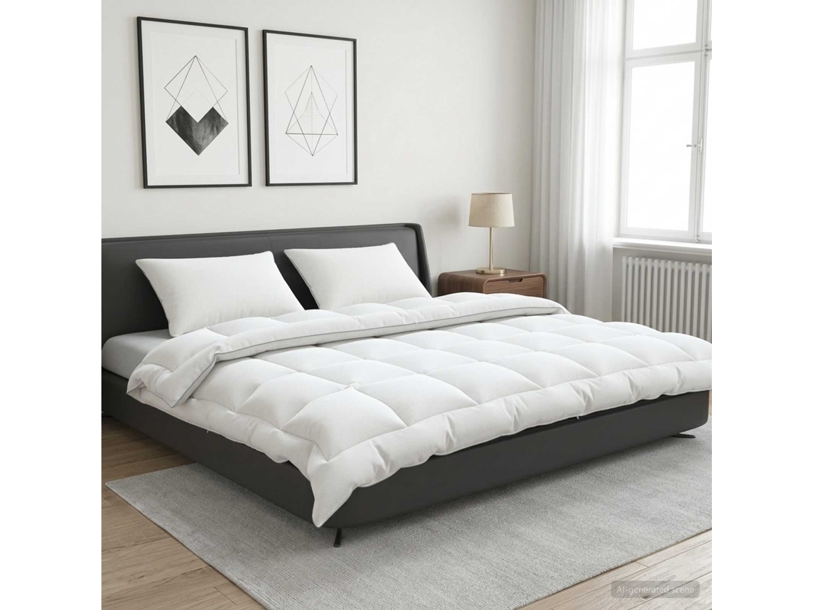 Vidaxl Conjunto De Edredão E Almofadas 3 Unid. 200x240 Cm Inverno Lã