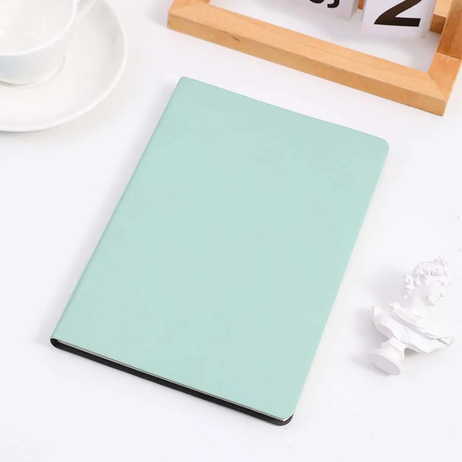 (verde Claro, A5) Pacote Com 5 Cadernos De Capa Mole Tamanho A5, 120 Páginas Cada, Material De Escritório, Capa Impermeável.