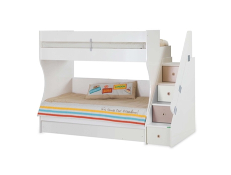 Beliche Gaveta de Arrumação em Aglomerado Branco 90X190/90X190Cm MUEMUE