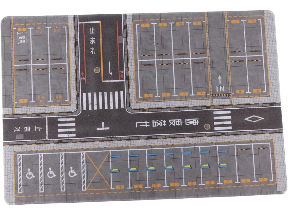Tapete De Mesa | Tapetes De Teclado Originais, Base Antiderrapante Para Teclado Com Padrão De Estacionamento Vayotoy