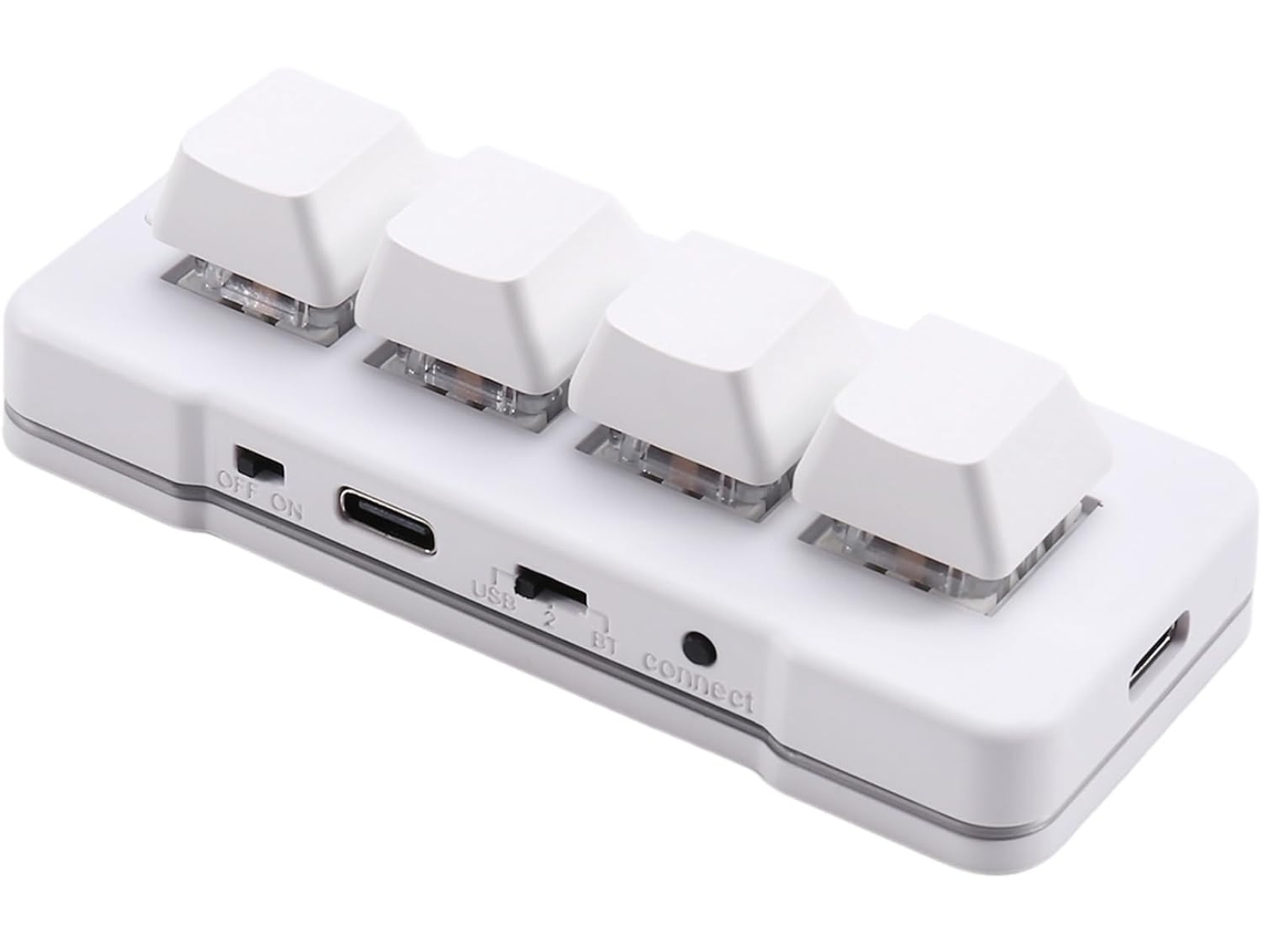 Mini Teclado Personalizado Mk424pro com 4 Teclas + Switch Usb + Bluetooth SFUSHOS