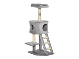 Árvore para gatos S/MARCA, 120 cm, torre de sisal, com caverna, bola, plataforma, escadas, claro cinza