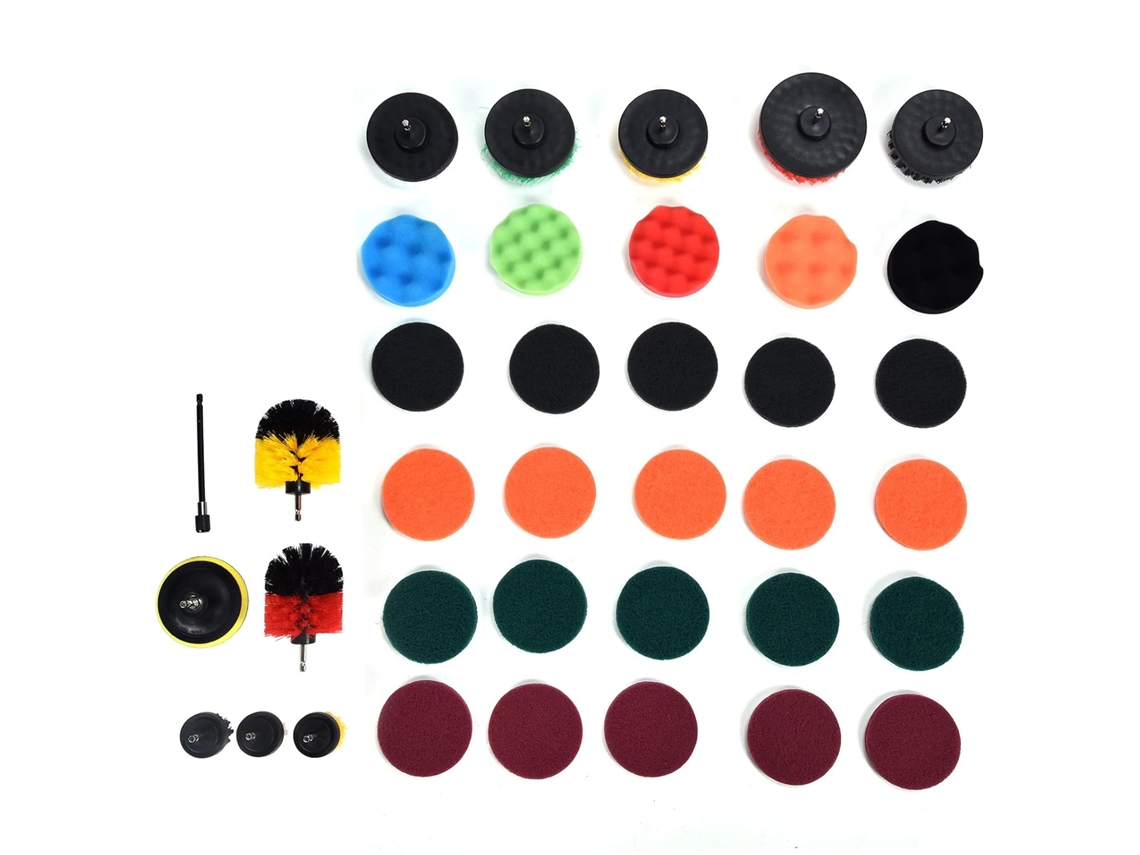 Conjunto De 37 Peças Acessórios Para Furadeira, Kit Limpeza Com