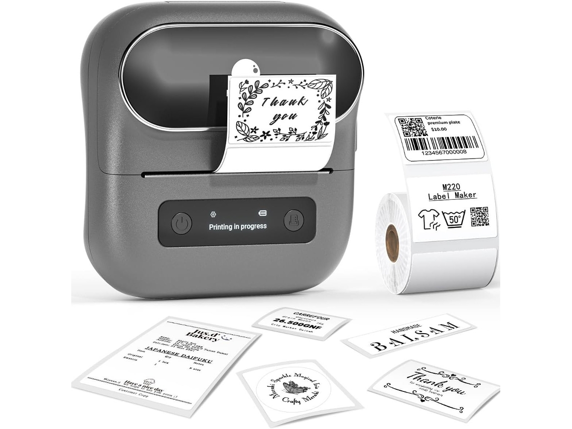 Impressora De Rótulos M220 Impressora De Rótulos Térmicos Autoadesivos, Impressora De Rótulos Portátil De 40 Mm, Gerador De Rótulos Bl
