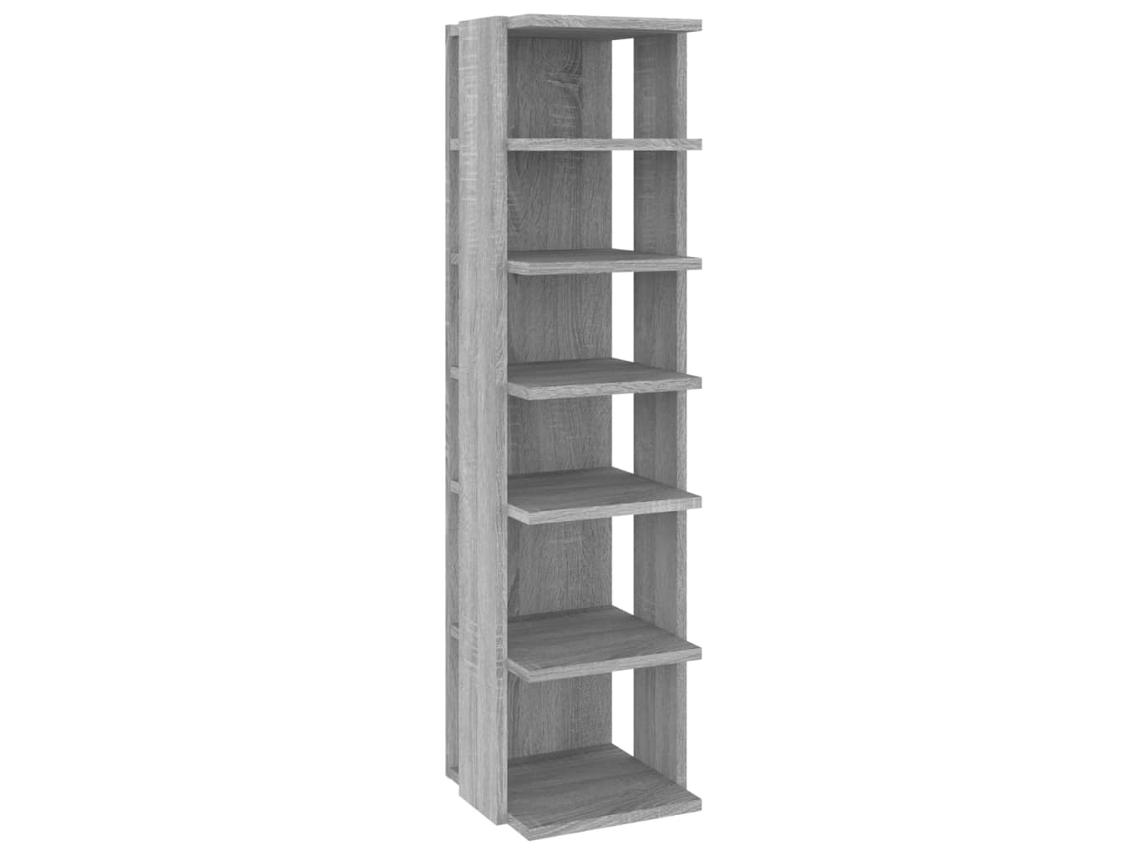 Sapateira Organizadores 2 Unidades 27,5X27X102 Cm em Derivados de Madeira Cinza Sonoma