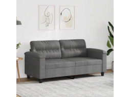 Sofá 2 Lugares - Sofá da Sala - Sofá Relaxamento 140 Cm Tecido de Microfibra Cinza escuro HARLANV1