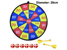 Conjunto de 1 Jogo de Dardos para Crianças Alvo de Dardos de Tecido Grande com 6 Bolas Pegajosas e Um Gancho de Jogo de Dardo Seguro, JEDBESETZT