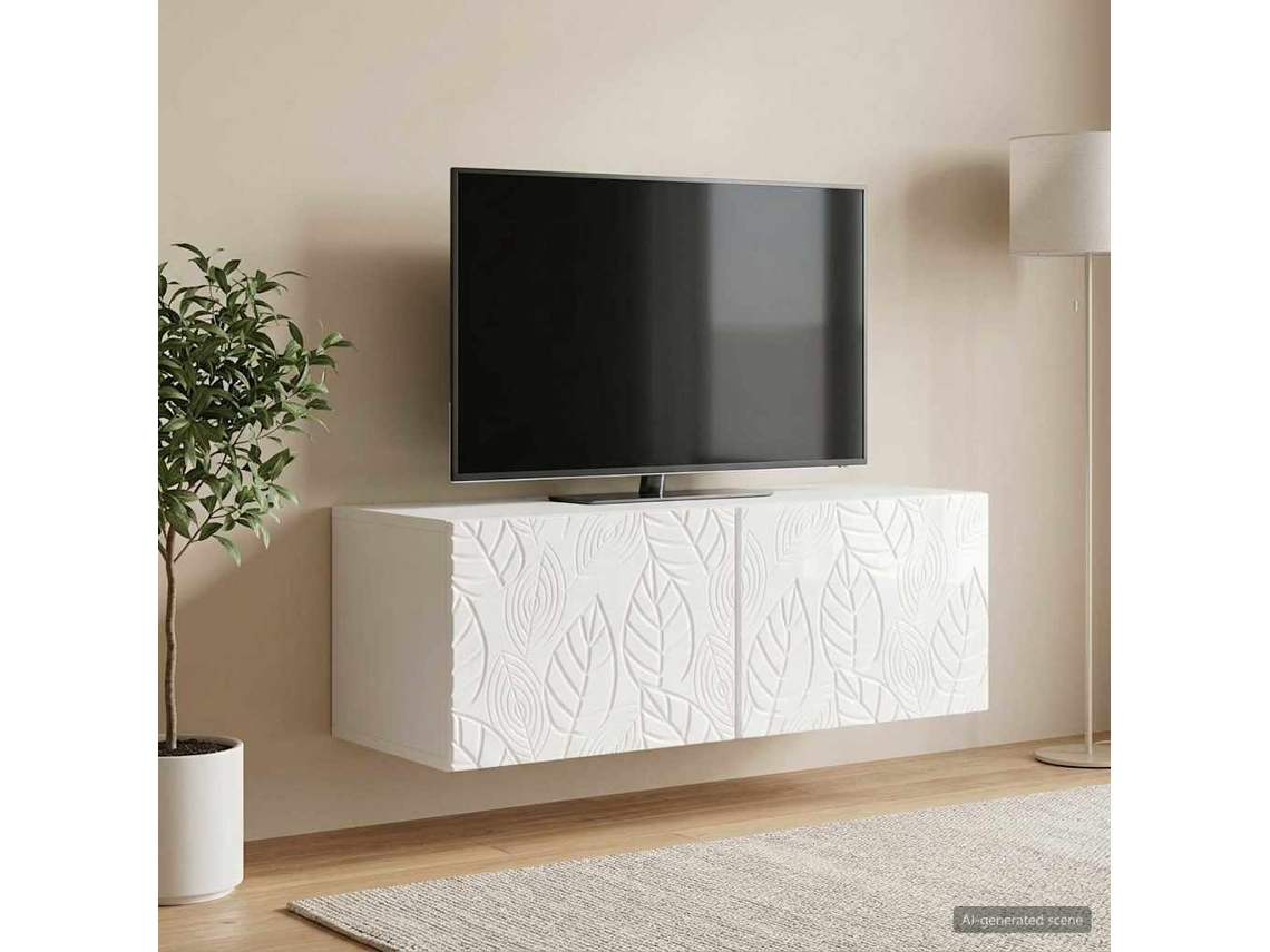 Vidaxl Gabinete De Tv De Parede 78,5 X 31 Cm Branco Brilhante