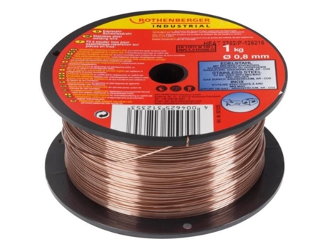 ROTHENBERGER Spool Wire Aço Inoxidável 0 8Mm 1Kg para Estação Mig / Mag