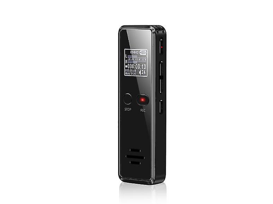 Mini Gravador De Voz, Função De Economia Automática De Bateria Fraca, Usado Para Palestras, Reuniões, Entrevistas 16gb Yizhood (preto)