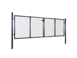 Portão De Jardim Em Rede, Aço Galvanizado 289x100 Cm Cinzento Wsd157544 Adorável Casa