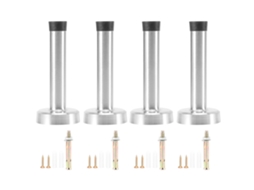Laxiscreed Batentes De Porta Em Aço Inox, Conjunto De 4 Peças Para Fixar Na Parede