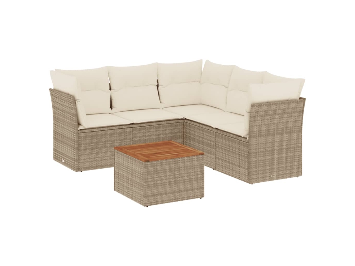 Garden Sofa Set, Garden Sofa Sets Vidaxl Bege Rattan / Vime (n/a)