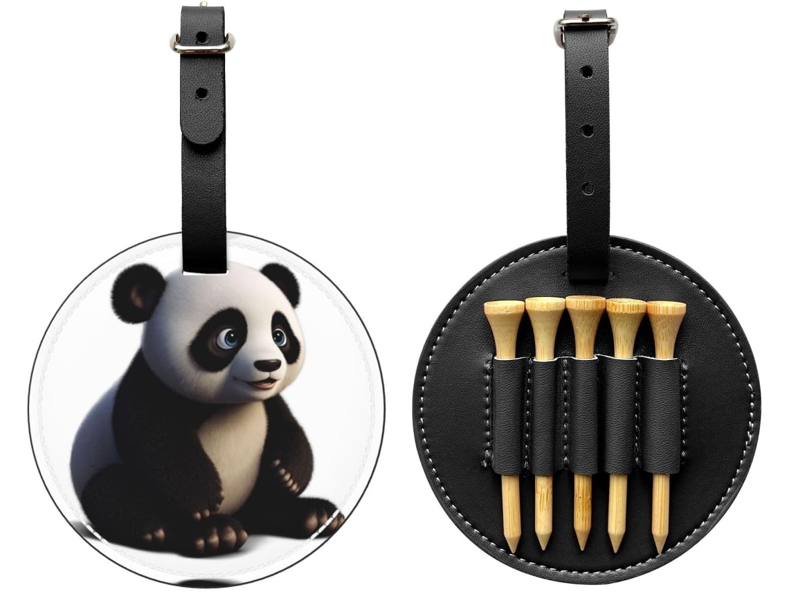 Bolsa para Tees de Golfe Red Panda, preta | S/MARCA