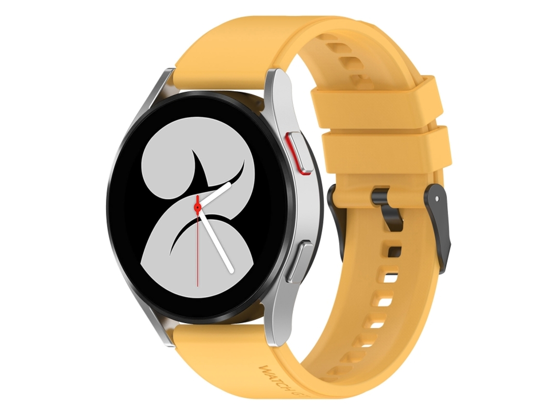Bracelete para Samsung Galaxy Watch 5 Silicone Black Buckle Step (20mm) Amarelo XIAOMOYU (44mm)