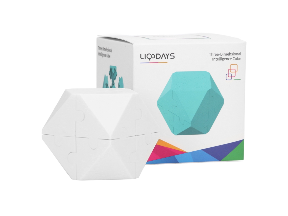 Mali brinquedo de Quebra cabeça Lógico 3d Abs para Crianças Montagem Educativa Presente de Aniversário Branco