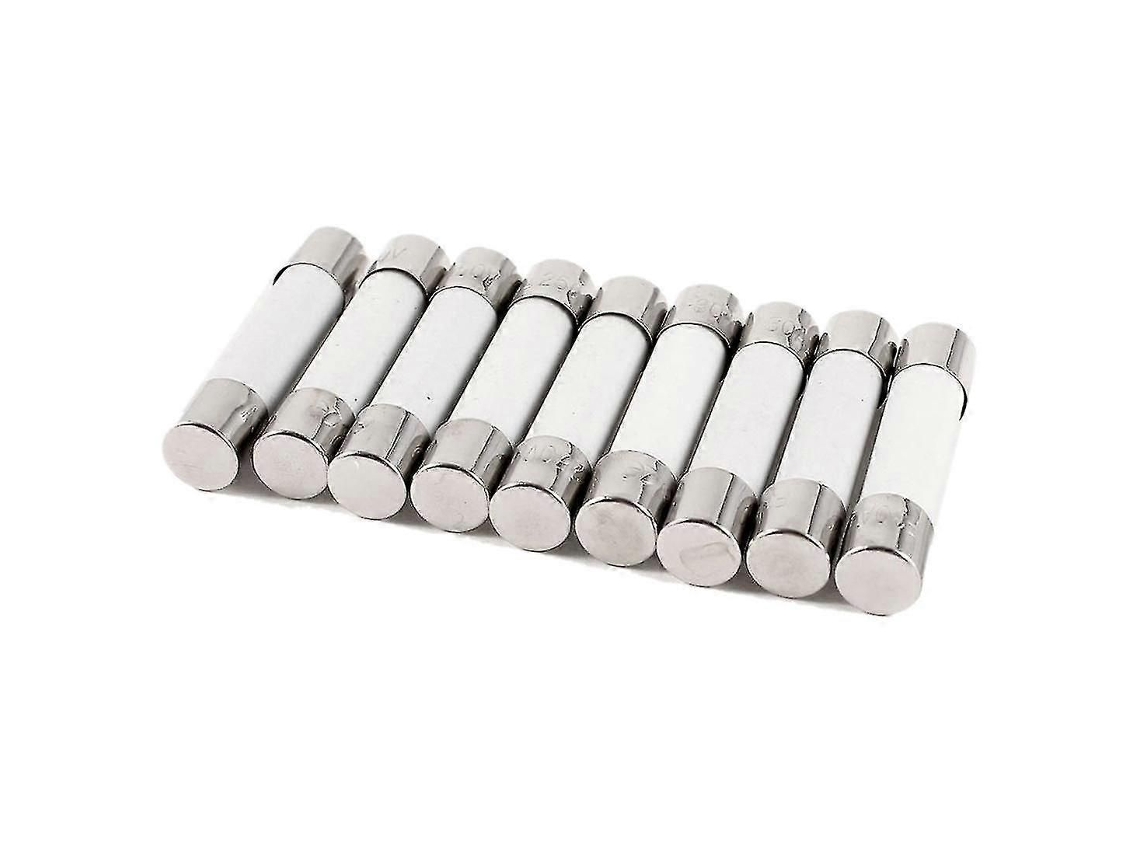 Fusíveis Cerâmicos Cilíndricos De 6x30mm, 250v 30a, Pacote Com 10 Unidades