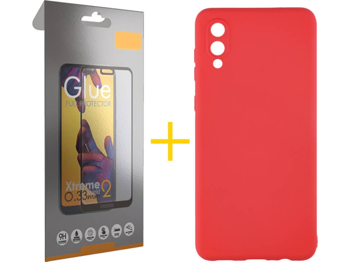 Capa e Película Samsung A02 SKYHE 2405 Vermelho
