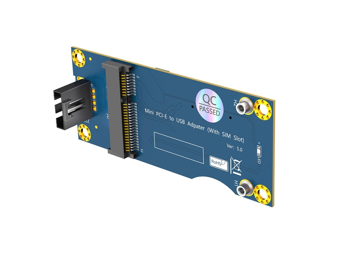 Adaptador Mini Pcie Com Slot Para Placa Usb 2.0 Suporte Placas