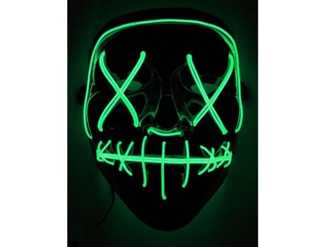 Acessório Máscara De Led Luminoso Verde Adulto Deguise Toi