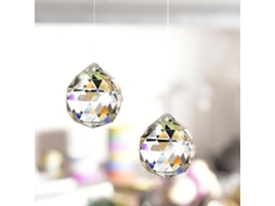 Pendente De Cristal Esfera De Vidro Transparente Prisma 40mm Pacote Com 2 Para Capturar Luz Do Sol