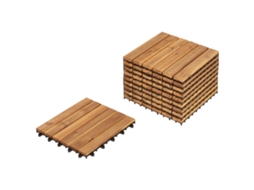 Baldosas De Madera Para Exteriores Beliani Accettura De Madera De Acacia Certificada Natural 30x30