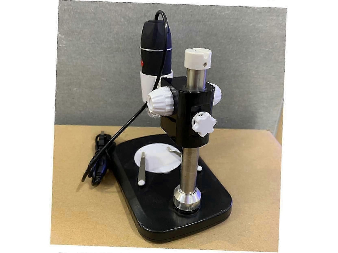 Mini Lupa Digital 1600x Para Microscópio Digital Com Suporte Elevatório, Preta