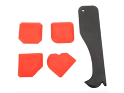 5 Peças Kit De Ferramentas De Calafateamento: Retirador De Calafate De Silicone, Colher, Raspeador De Vidro E Cimento