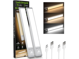 Luminária Led Com Sensor De Movimento, Brilho Ajustável, Magnética, 76 Led Para Armário, Cozinha, Escada, Corredor