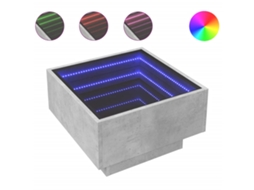 Mesa de Centro C/ LEDs DERIVADOS DE MADEIRA 50x50x30 cm