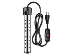 Aquecedor de Imersão 1500w para Balde, Seguro, com Textura em Aço Inoxidável, Haste Aquecimento Rápido, Bastão Alta Potência. GOKOCO
