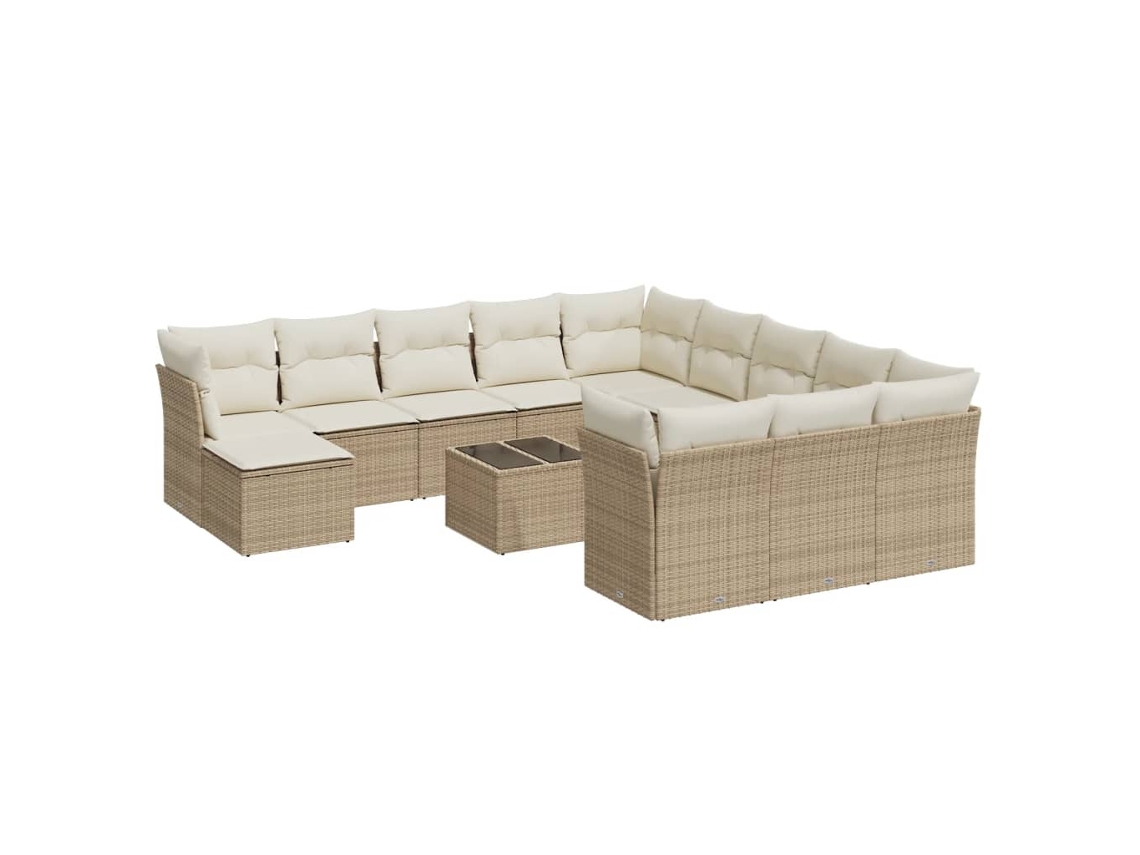 Garden Sofa Set, Garden Sofa Sets Vidaxl Bege Rattan / Vime (n/a)