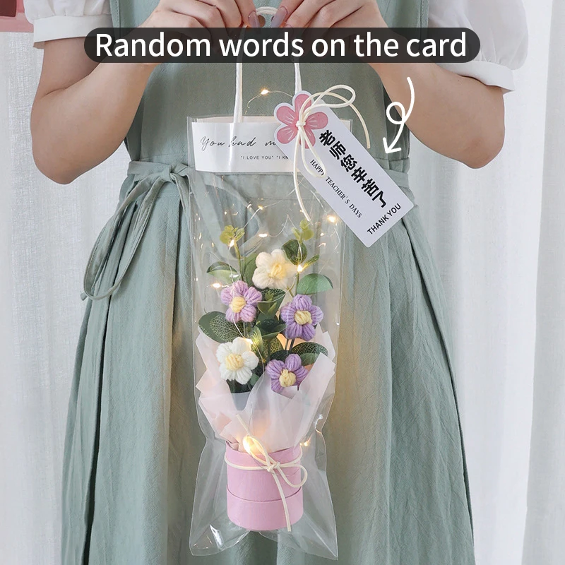 Buquês De Crochê, Buquês De Formatura, Buquês De Tricô, Presentes Com Flores Artificiais